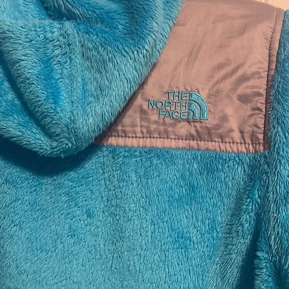 The North Face Girls zip up in blue and grey with hood size Large 14-16 - Picture 12 of 12